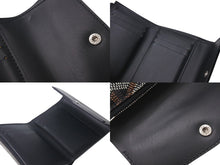 画像をギャラリービューアに読み込む, GOYARD ゴヤール サン ガブリエルウォレット 三つ折り財布 STGABRPMLTY01CL01P ブラック レザー PVC 美品 中古 4c076175