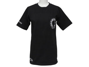 CHROME HEARTS クロムハーツ 半袖Tシャツ ホースシュー CHロゴ USA製 コットン ブラック サイズS 美品 中古 4c076178 