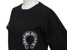 画像をギャラリービューアに読み込む, CHROME HEARTS クロムハーツ 半袖Tシャツ ホースシュー CHロゴ USA製 コットン ブラック サイズS 美品 中古 4c076178 