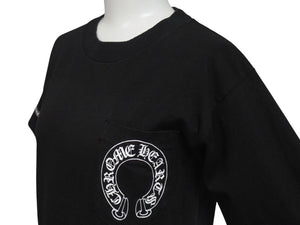 CHROME HEARTS クロムハーツ 半袖Tシャツ ホースシュー CHロゴ USA製 コットン ブラック サイズS 美品 中古 4c076178 