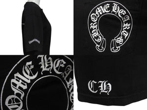 CHROME HEARTS クロムハーツ 半袖Tシャツ ホースシュー CHロゴ USA製 コットン ブラック サイズS 美品 中古 4c076178 