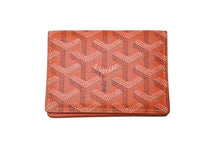 Load image into Gallery viewer, GOYARD ゴヤール マルゼルブ カードケース カードホルダー MALESHPMLTY07CL07X オレンジ レザー PVC 美品 中古 4c076179