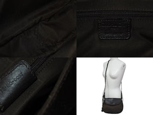 CHRISTIAN DIOR クリスチャンディオール ショルダーバッグ トロッター エスニックライン ブラウン シルバー金具 美品 中古 4c076180
