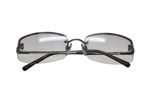 極美品 CHANEL シャネル サングラス 4093-B c.124/6I サイズ56□16 130 ココマーク ラインストーン シルバー 中古 4c076182