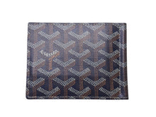 画像をギャラリービューアに読み込む, 極美品 GOYARD ゴヤール サントマ マネークリップ 二つ折り財布 STTHOMPMLTY12CL12P ネイビー レザー PVC 中古 4c076185