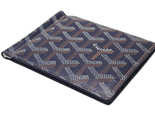 画像をギャラリービューアに読み込む, 極美品 GOYARD ゴヤール サントマ マネークリップ 二つ折り財布 STTHOMPMLTY12CL12P ネイビー レザー PVC 中古 4c076185