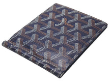 画像をギャラリービューアに読み込む, 極美品 GOYARD ゴヤール サントマ マネークリップ 二つ折り財布 STTHOMPMLTY12CL12P ネイビー レザー PVC 中古 4c076185