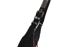 Load image into Gallery viewer, 極美品 PRADA プラダ NEW VELA ショルダーバッグ スタッズ トライアングルロゴ 1BC087 ブラック レッド シルバー金具 中古 4c076186