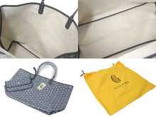 画像をギャラリービューアに読み込む, 未使用 GOYARD ゴヤール サンルイPM バッグ トートバッグ STLOUIPMLTY01CL01P グレー PVC レザー 中古 4c076187 