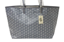 画像をギャラリービューアに読み込む, 未使用 GOYARD ゴヤール サンルイPM バッグ トートバッグ STLOUIPMLTY01CL01P グレー PVC レザー 中古 4c076187 