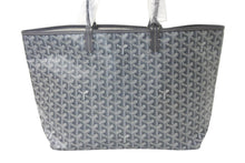 画像をギャラリービューアに読み込む, 未使用 GOYARD ゴヤール サンルイPM バッグ トートバッグ STLOUIPMLTY01CL01P グレー PVC レザー 中古 4c076187 