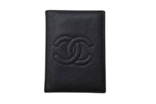 Load image into Gallery viewer, CHANEL シャネル カードケース ココマーク 3番台 1995年 イタリア製 キャビアスキン ブラック 美品 中古 4c076188