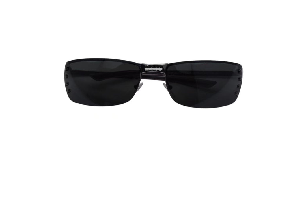 極美品 Christian Dior クリスチャンディオール サングラス ADIORABLE 9 64□16 115 星 ブラック シルバー金具 中古 4c076191