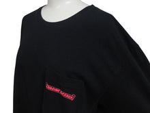 Load image into Gallery viewer, CHROME HEARTS クロムハーツ レター ロゴ プリント 半袖Tシャツ 新型 コットン ブラック ピンク サイズL 美品 中古 4c076192