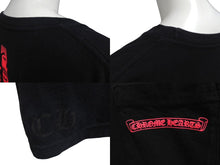 Load image into Gallery viewer, CHROME HEARTS クロムハーツ レター ロゴ プリント 半袖Tシャツ 新型 コットン ブラック ピンク サイズL 美品 中古 4c076192