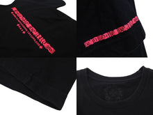 Load image into Gallery viewer, CHROME HEARTS クロムハーツ レター ロゴ プリント 半袖Tシャツ 新型 コットン ブラック ピンク サイズL 美品 中古 4c076192