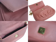 Load image into Gallery viewer, FENDI フェンディ チェーンショルダーバッグ ワンショルダーバッグ FF金具 8M0276 レザー ピンク ゴールド金具 美品 中古 4c076193