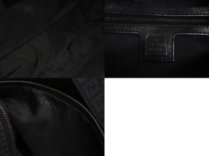 FENDI フェンディ マンマバケット ハンドバッグ ワンショルダー ズッキーノ ナイロンキャンバス ブラック 美品 中古 4c076194 正規品