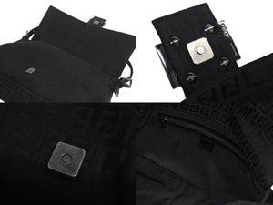 FENDI フェンディ マンマバケット ハンドバッグ ワンショルダー ズッキーノ ナイロンキャンバス ブラック 美品 中古 4c076194 正規品