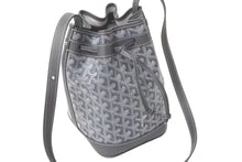 Load image into Gallery viewer, 新品未使用 GOYARD ゴヤール プティ フロ バケットバッグ ショルダーバッグ PEFLOTPMLTY51CL51P グレー レザー PVC 中古 4c076199