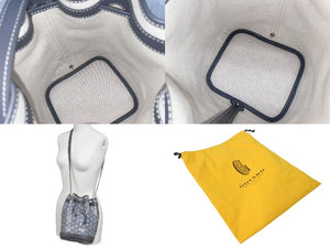 新品未使用 GOYARD ゴヤール プティ フロ バケットバッグ ショルダーバッグ PEFLOTPMLTY51CL51P グレー レザー PVC 中古 4c076199