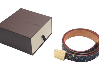 LOUIS VUITTON ルイ ヴィトン サンチュール ベルト モノグラム 80/32 M9271 PVC マルチカラー ゴールド金具 美品 中古 4c076200 正規品