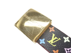 LOUIS VUITTON ルイ ヴィトン サンチュール ベルト モノグラム 80/32 M9271 PVC マルチカラー ゴールド金具 美品 中古 4c076200 正規品