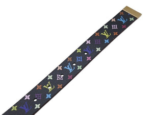 LOUIS VUITTON ルイ ヴィトン サンチュール ベルト モノグラム 80/32 M9271 PVC マルチカラー ゴールド金具 美品 中古 4c076200 正規品