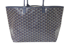 Load image into Gallery viewer, 新品未使用 GOYARD ゴヤール サンルイPM バッグ トートバッグ STLOUIPMLTY01CL01P ネイビー PVC レザー 中古 4c076203