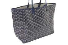Load image into Gallery viewer, 新品未使用 GOYARD ゴヤール サンルイPM バッグ トートバッグ STLOUIPMLTY01CL01P ネイビー PVC レザー 中古 4c076203