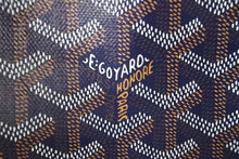 Load image into Gallery viewer, 新品未使用 GOYARD ゴヤール サンルイPM バッグ トートバッグ STLOUIPMLTY01CL01P ネイビー PVC レザー 中古 4c076203