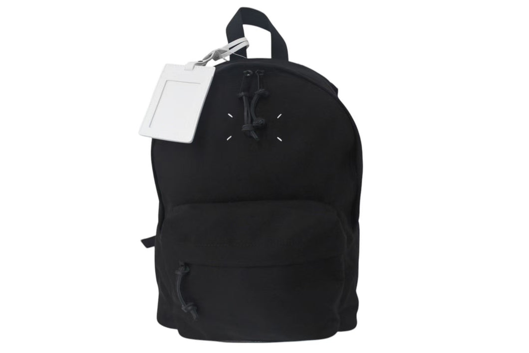 極美品 MAISON MARGIELA メゾンマルジェラ リュック バックパック s55wa0124 ステッチ ブラック ナイロン 中古 4c076215