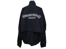 Load image into Gallery viewer, CHROME HEARTS クロムハーツ ナイロンジャケット サイズL 総柄 CHプラス ダガージップ クロスボール ブラック 美品 中古 4c076222