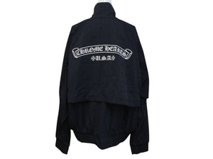 CHROME HEARTS クロムハーツ ナイロンジャケット サイズL 総柄 CHプラス ダガージップ クロスボール ブラック 美品 中古 4c076222