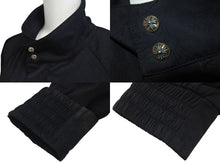 Load image into Gallery viewer, CHROME HEARTS クロムハーツ ナイロンジャケット サイズL 総柄 CHプラス ダガージップ クロスボール ブラック 美品 中古 4c076222