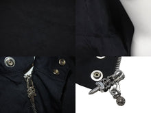 Load image into Gallery viewer, CHROME HEARTS クロムハーツ ナイロンジャケット サイズL 総柄 CHプラス ダガージップ クロスボール ブラック 美品 中古 4c076222