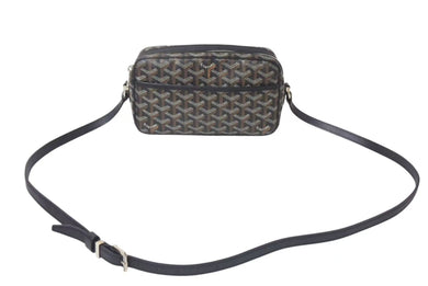 GOYARD ゴヤール カップヴェールPMバッグ ショルダーバッグ CAPVE2PMLTY01CL01P ブラック PVC レザー シルバー金具 美品 中古 4c076223