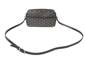 GOYARD ゴヤール カップヴェールPMバッグ ショルダーバッグ CAPVE2PMLTY01CL01P ブラック PVC レザー シルバー金具 美品 中古 4c076223