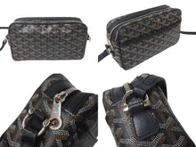 Load image into Gallery viewer, GOYARD ゴヤール カップヴェールPMバッグ ショルダーバッグ CAPVE2PMLTY01CL01P ブラック PVC レザー シルバー金具 美品 中古 4c076223