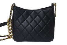 Load image into Gallery viewer, 極美品 CHANEL シャネル チェーンショルダーバッグ ランダム番台 ホーボー ラムスキン ココマーク キルティング ゴールド金具 中古 4c076228