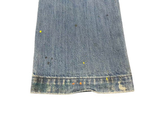 KAPITAL キャピタル デニムパンツ ペイント テーパード ボタンフライト サイズ3 コットン K1504LP19 美品 中古 4c076231