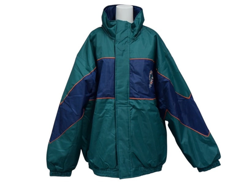 極美品 JEFF HAMILTON ジェフハミルトン ジャケット グリーン ナイロン フラッシャー付き サイズXL シルバー金具 中古 4c076235