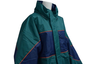極美品 JEFF HAMILTON ジェフハミルトン ジャケット グリーン ナイロン フラッシャー付き サイズXL シルバー金具 中古 4c076235