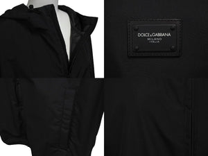 DOLCE&GABBANA ドルチェアンドガッバーナ マウンテン パーカー アウター イタリア製 ポリエステル ブラック サイズ48 美品 中古 4c076238