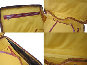 GOYARD ゴヤール トロリーPM キャリーバッグ キャリーケース スーツケース PVC レザー レッド シルバー金具 良品 中古 4c076266