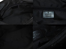 Load image into Gallery viewer, GUCCI グッチ GGナイロン ワンショルダーバッグ レザー ブラック イタリア製 001 3386 001998 美品 中古 4c076302