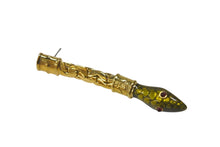 Load image into Gallery viewer, 極美品 Vivienne Westwood ヴィヴィアンウエストウッド ピアス 両耳 スネーク 蛇 GP グリーン レッド ゴールド金具 中古 4c076319