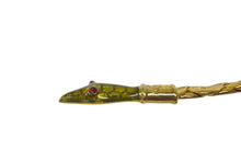 Load image into Gallery viewer, 極美品 Vivienne Westwood ヴィヴィアンウエストウッド ピアス 両耳 スネーク 蛇 GP グリーン レッド ゴールド金具 中古 4c076319