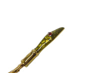 Load image into Gallery viewer, 極美品 Vivienne Westwood ヴィヴィアンウエストウッド ピアス 両耳 スネーク 蛇 GP グリーン レッド ゴールド金具 中古 4c076319