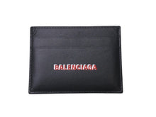 Load image into Gallery viewer, 極美品 BALENCIAGA バレンシアガ CASH カードホルダー カードケース 594309 イタリア製 レザー ブラック レッド ホワイト 中古 4c076323